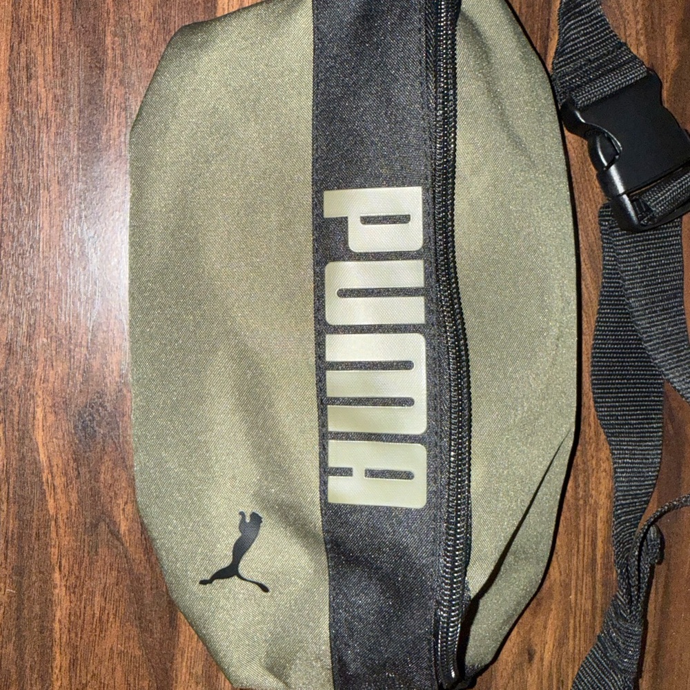 PUMA Olive and Black Belt Bag